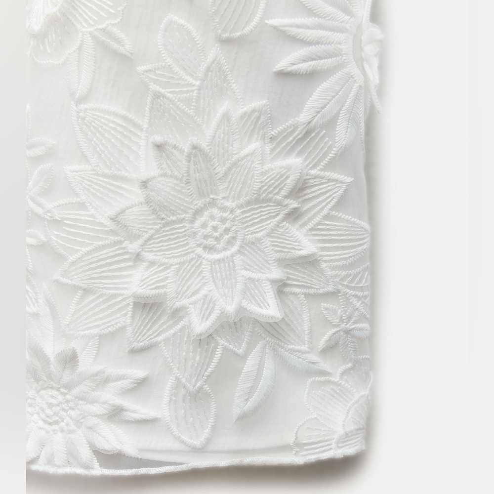 NWT. Zara ZW Collection Embroidered Midi Skirt. Size S. - Picture 7 of 13